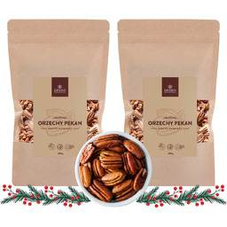Orzechy PECAN PEKAN PRAŻONE Połówki 1kg (2 x