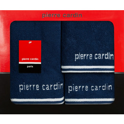 Komplet ręczników 3-częściowy granatowy z haftem Pierre Cardin