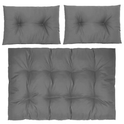 Domarex Zestaw poduszek ogrodowych 120x80+ 2x60x40 szary