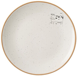 Talerz deserowy ceramiczny beżowy 20 cm