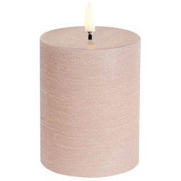 Uyuni Lighting - Świeca LED PILLAR, beżowa, wysokość