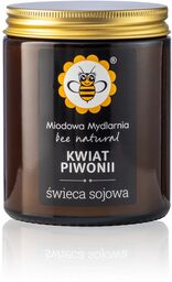 Świeca sojowa Kwiat Piwonii Miodowa Mydlarnia subtelny aromat