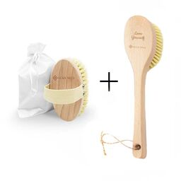 Zestaw: szczotka do kąpieli + szczotka do masażu