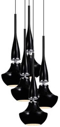 Lampa wisząca nowoczesna TASOS 5 czarna AZ0981 -