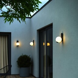 Nordlux Kinkiet zewnętrzny Dalius, możliwość ściemniania, czarny, metal