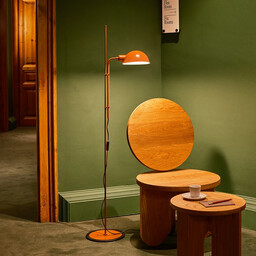 Lampa Podłogowe MARSET, Funiculí, pomarańczowy, salon, metal, design