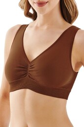 Biustonosz bezszwowy Top Shape moccaS/M