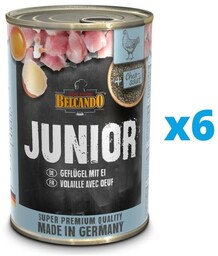 BELCANDO Junior kurczak+jajko- mokra karma dla młodych psów