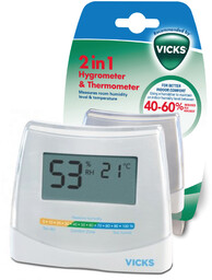 VICKS 2IN1 Higrometr i termometr elektroniczny, do pomiaru