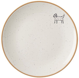 Talerz deserowy ceramiczny beżowy 20 cm