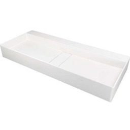 DEANTE Umywalka podwójna nablatowa BLUR granitowa 80x40 cm