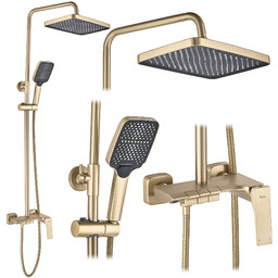 Rea Zestaw natryskowy Rea JOE Złoty Szczotkowany