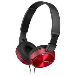 Sony MDR-ZX310AP słuchawki z mikrofonem, nauszne, czerwone