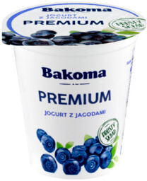 Bakoma - Jogurt premium z jagodami