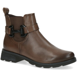 Botki damskie ocieplane skórzane na niskim obcasie Caprice