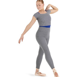 Capezio 126 Prążkowany sweter Leginsy Dzianinowe Ciepłe, Wrzosowy