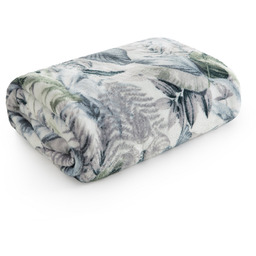 Koc 150 x 200 Flanelowy Davos2 Zielony+Srebrny