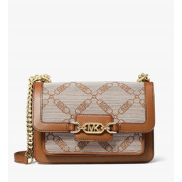 Torebka damska Michael Kors listonoszka MK monogram beżowo-brązowa