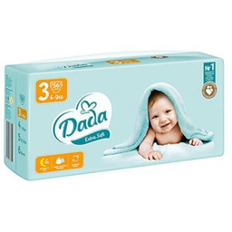 DADA Extra Soft 3 Midi Pieluchy 4-9kg, 56szt.