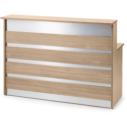 Prosta lada recepcyjna INVITE, 1600x800x1150 mm, dąb