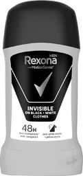 Rexona Men, antyperspirant w sztyfcie, Invisible, Black &