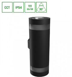 TORRE RING 18W CCT 230V IP54 99x78x240MM CZARNY