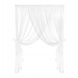 Biała Firana Z Woalu Pompony 400x250 Emporio II