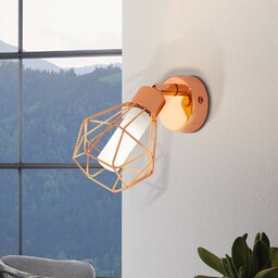 EGLO Kinkiet LED Zapata, miedziany, salon / jadalnia,