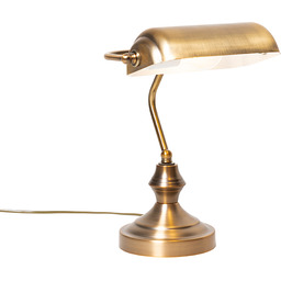 Klasyczna lampa stołowa / lampa notarialna brązowa -