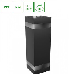 TORRE RING 18W CCT 230V IP54 99x78x240MM CZARNY