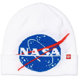 czapka zimowa 686 - Mens Nasa Beanie White