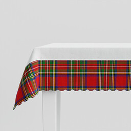 Markizeta Obrus świąteczny wodoodporny 140x180 003 czerwony szkocki