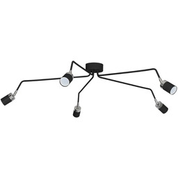 Lumes Czarny nowoczesny żyrandol - 8X K475 R1-W23