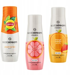 Zestaw 3 koncentratów Sodastream Ice Tea Peach +