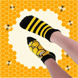 Todo Socks Stopki, Bee Bee Kids Low,, Pszczoły,