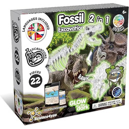 Nauka- Hazard Wykopaliska skamieniałości. 2 w 1 Świeci