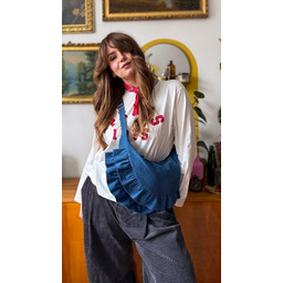 Pakamera Torebka Rogalik jeansowa