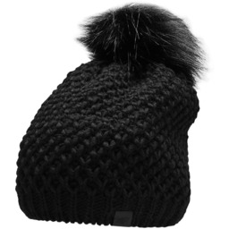 Czapka damska 4f głęboka czerń