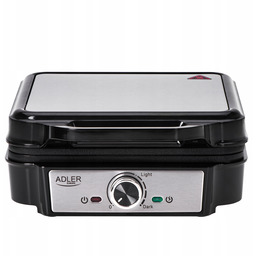 Mocna Gofrownica Adler 1800W 4 Gofry Lampki Kontrolne