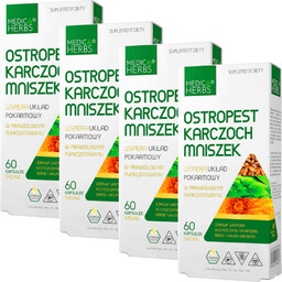 Medica Herbs OSTROPEST KARCZOCH MNISZEK Detoks 240 kapsułek