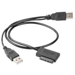 Adapter USB(M)+Power -> SATA Slim SSD (na kablu)