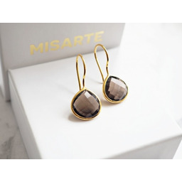 Pakamera Kolczyki Kwarc dymny