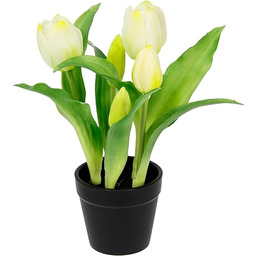 Flair Flower Sztuczne tulipany w doniczce, prawdziwe