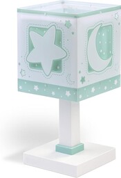 Dziecięca lampa stołowa Księżyc i gwiazdy Moonlight Green