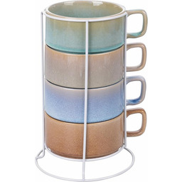 Villa d''Este Home Tivoli Zestaw 4 kubków kamionkowych