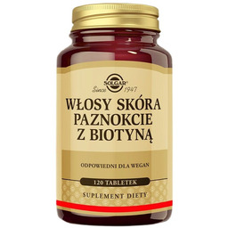 Włosy skóra paznokcie z biotyną suplement diety 120