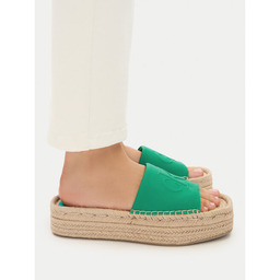 Klapki Calvin Klein Ebeth HW0HW02894 Zielony