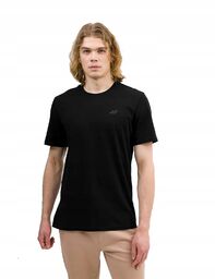 T-shirt bawełniany 4F M1154 czarny