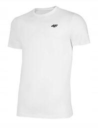T-shirt bawełniany 4F M1154 biały