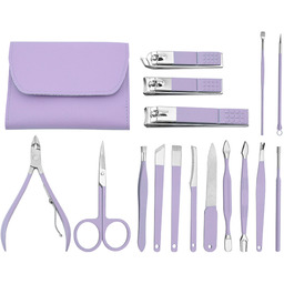 Zestaw manicure, cążki, nożyczki, zestaw do manicure 42069-PURPLE